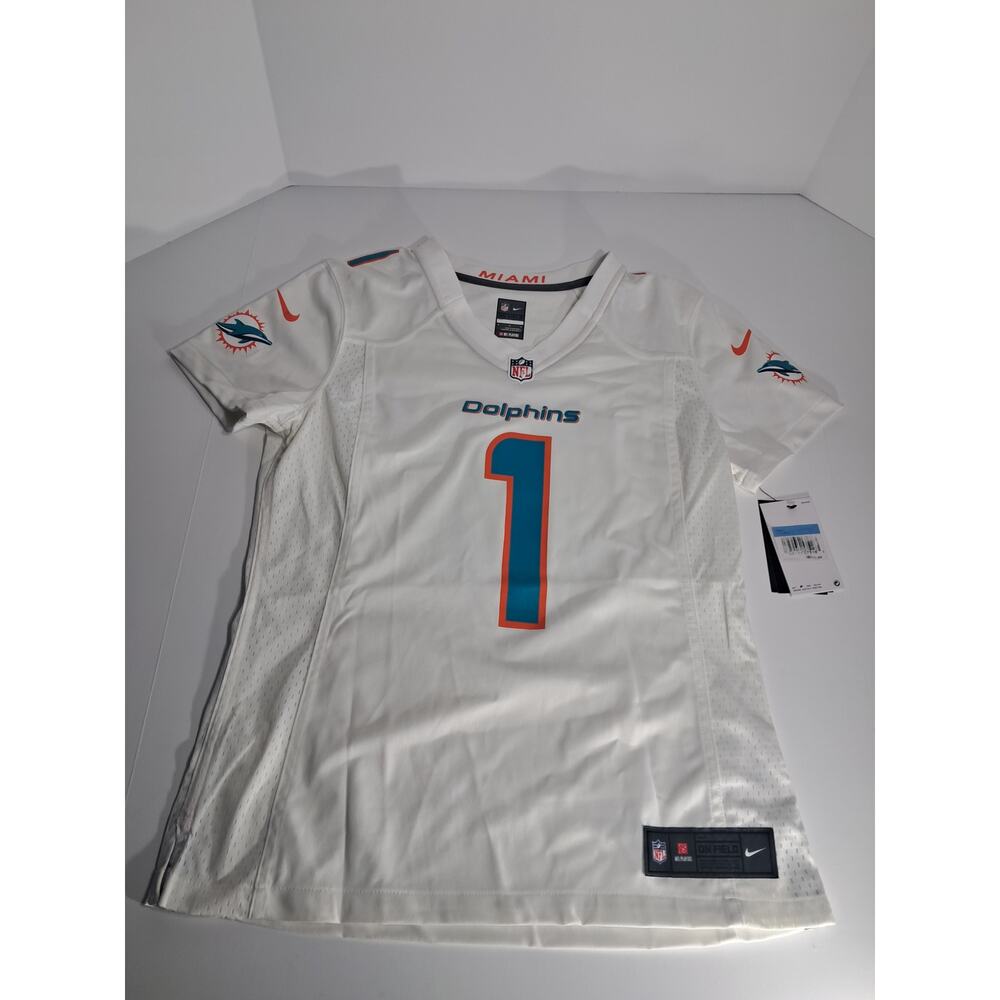 Youth Medium Miami Dolphins Tua Tagovailoa #1 White jersey NWT - Picture 1 of 5